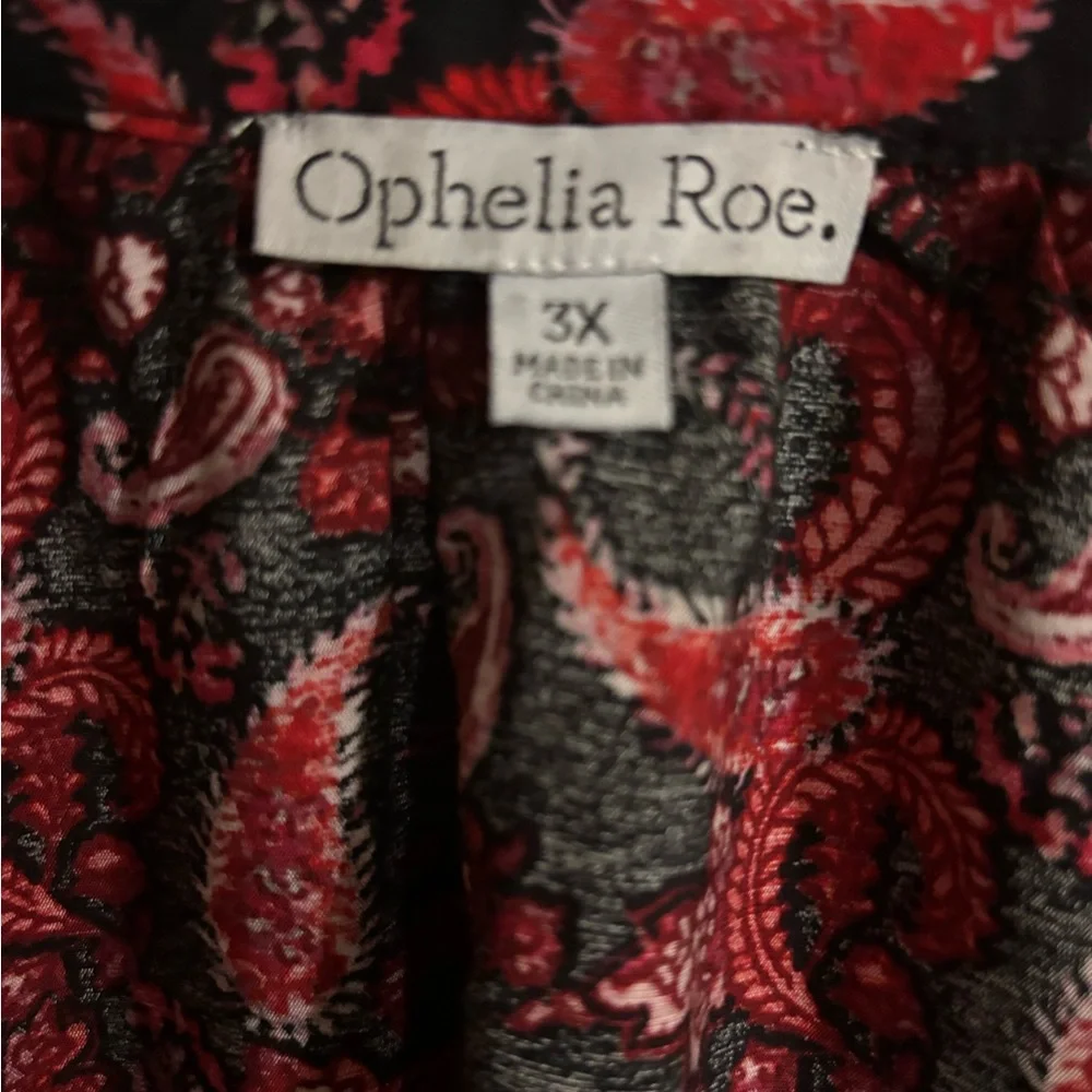 Red and Pink V-Neck Flutter Sleeve Sundress - Picture 2 of 2